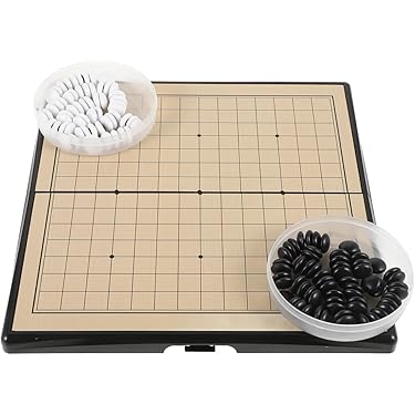 囲碁盤、囲碁玉セット Amazon | 入門用囲碁盤セット 新桂9・13路碁盤とP厚型碁石（約